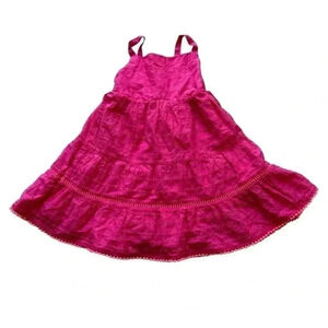 Cat &Jack Pink Spaghetti Straps  Girls Hot Pink Dress Lined SZ 18 months # 2084